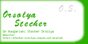 orsolya stecher business card